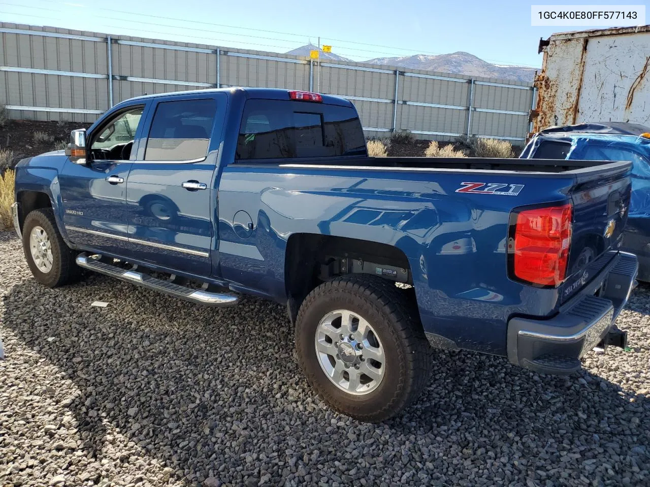 2015 Chevrolet Silverado K3500 Ltz VIN: 1GC4K0E80FF577143 Lot: 76626244