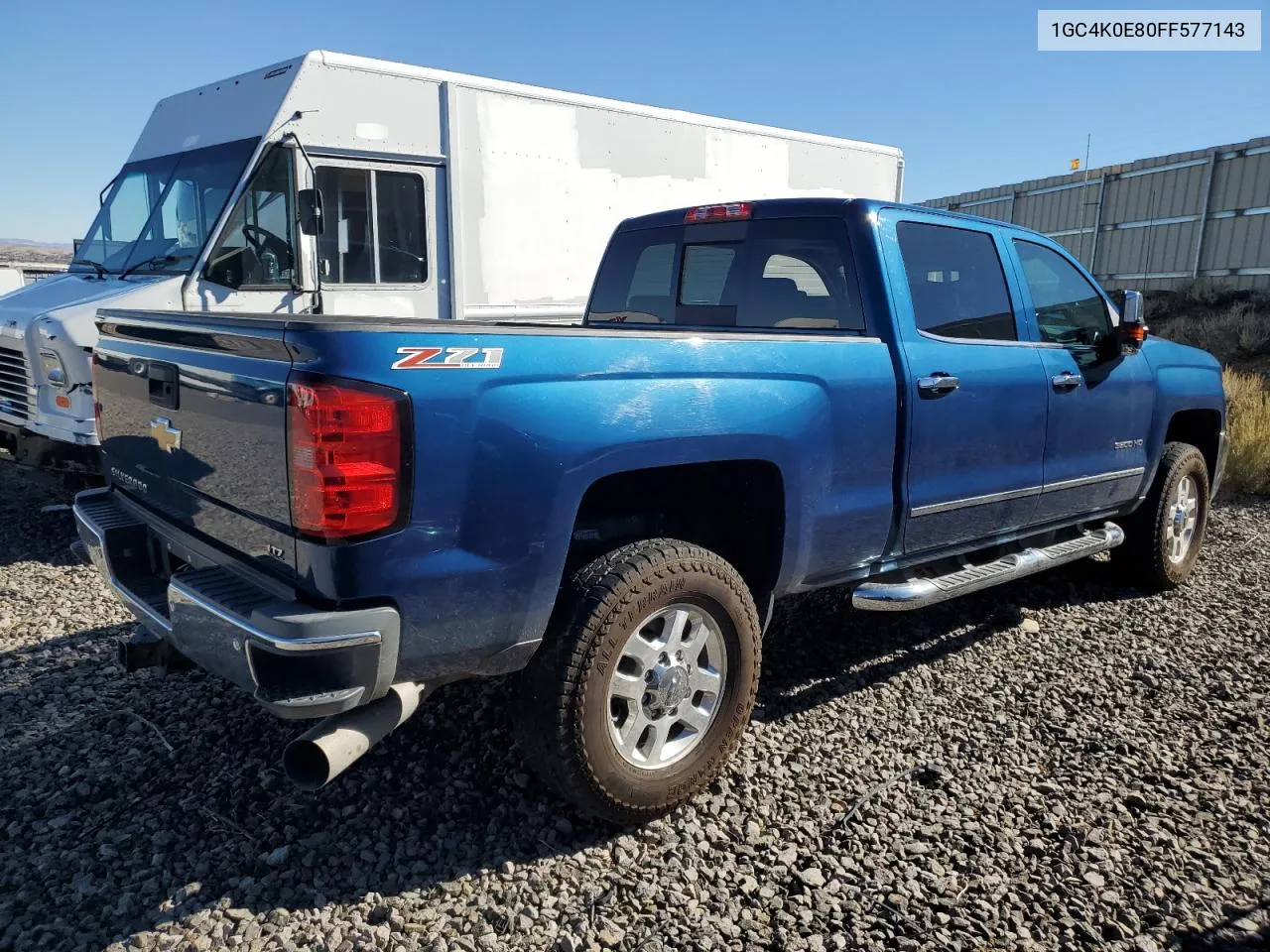 2015 Chevrolet Silverado K3500 Ltz VIN: 1GC4K0E80FF577143 Lot: 76626244