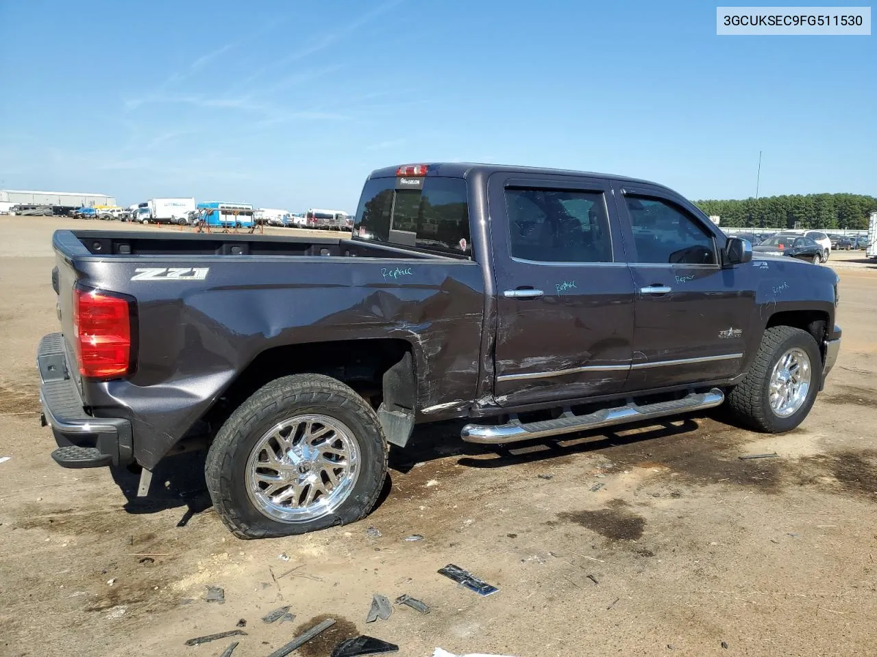 2015 Chevrolet Silverado K1500 Ltz VIN: 3GCUKSEC9FG511530 Lot: 77170434