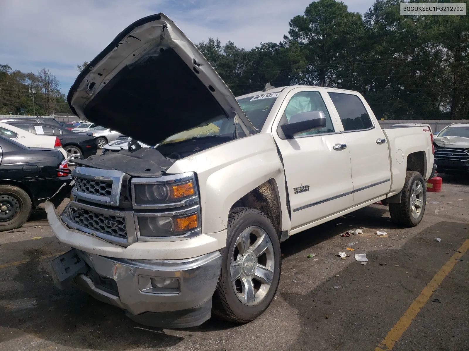 2015 Chevrolet Silverado K1500 Ltz VIN: 3GCUKSEC1FG212792 Lot: 77380304