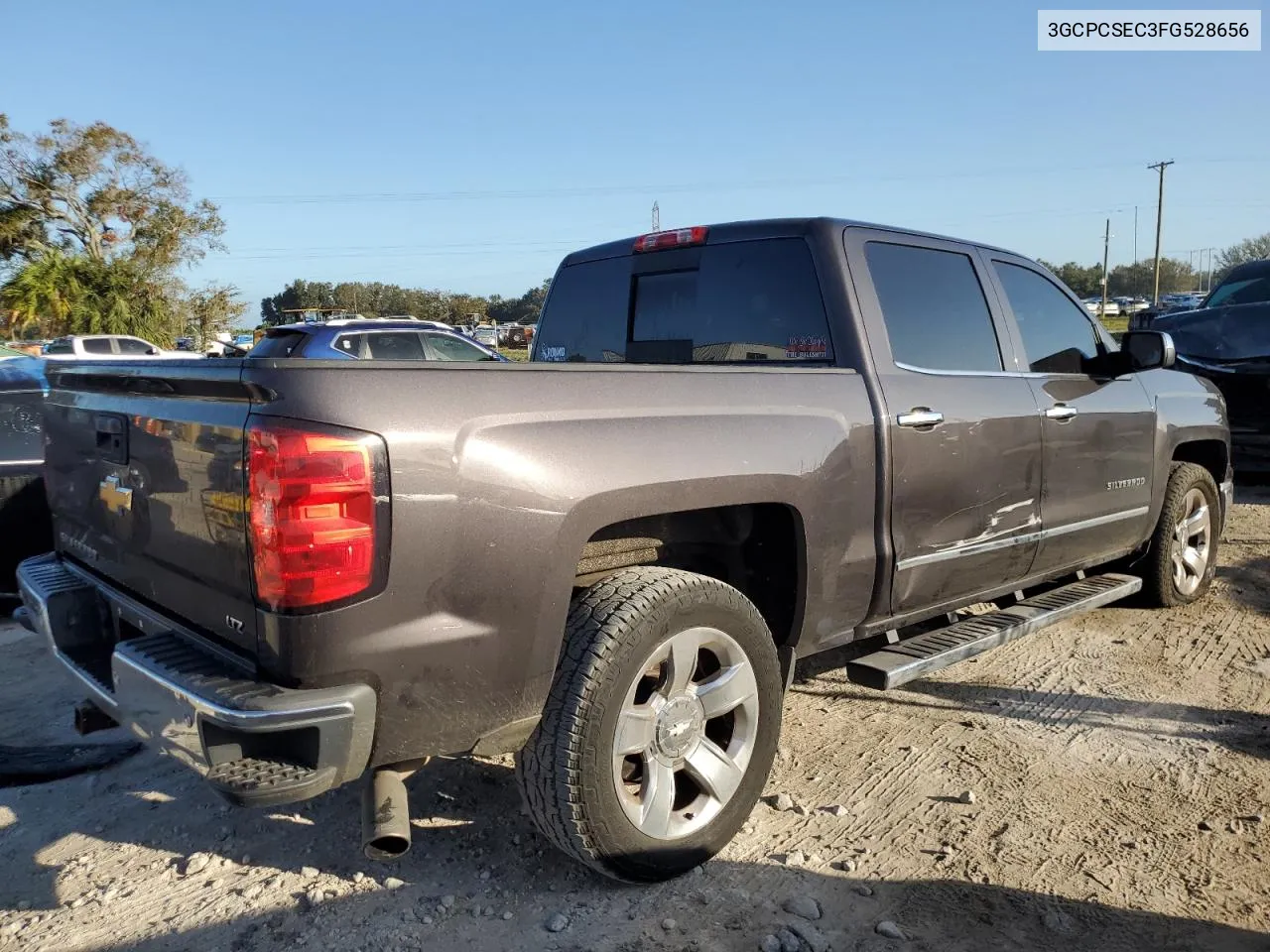 2015 Chevrolet Silverado C1500 Ltz VIN: 3GCPCSEC3FG528656 Lot: 77423924