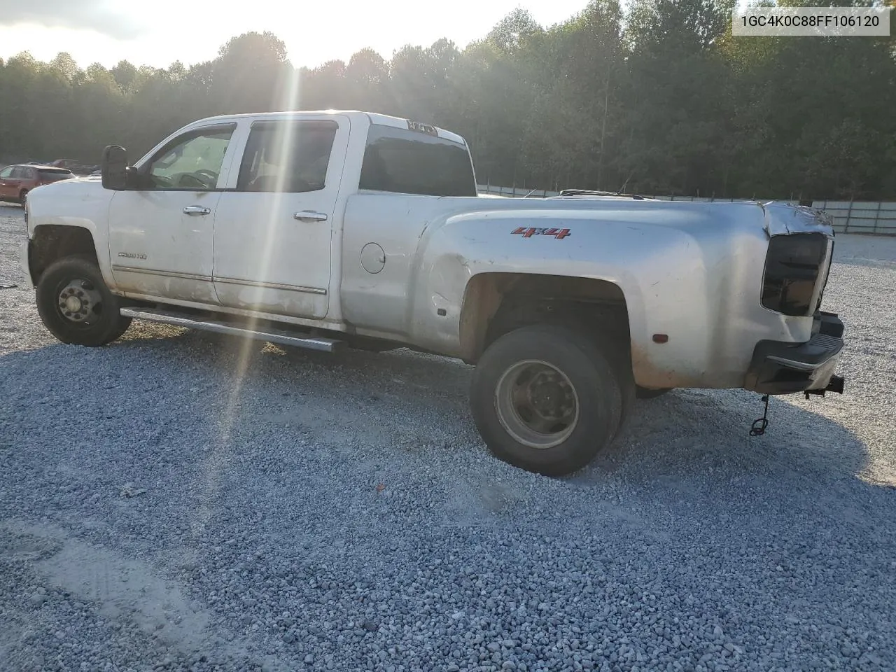 2015 Chevrolet Silverado K3500 Ltz VIN: 1GC4K0C88FF106120 Lot: 77842924