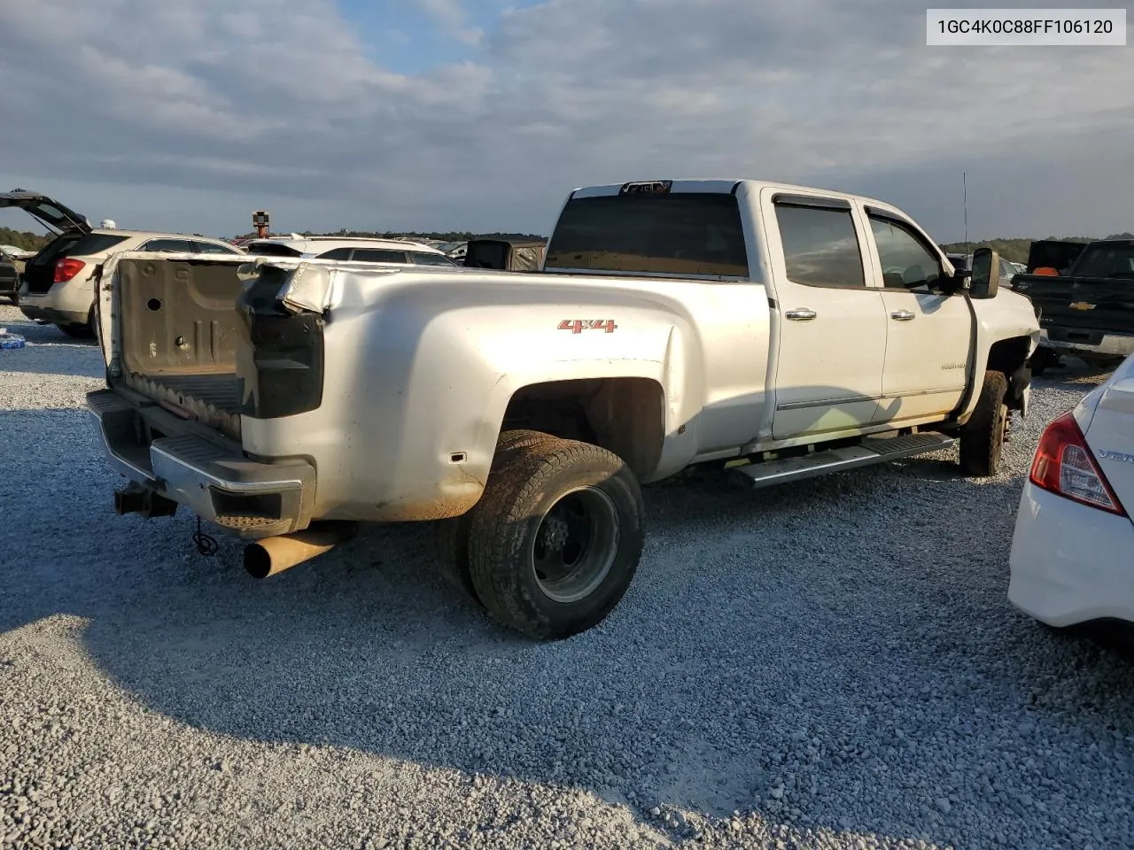 2015 Chevrolet Silverado K3500 Ltz VIN: 1GC4K0C88FF106120 Lot: 77842924