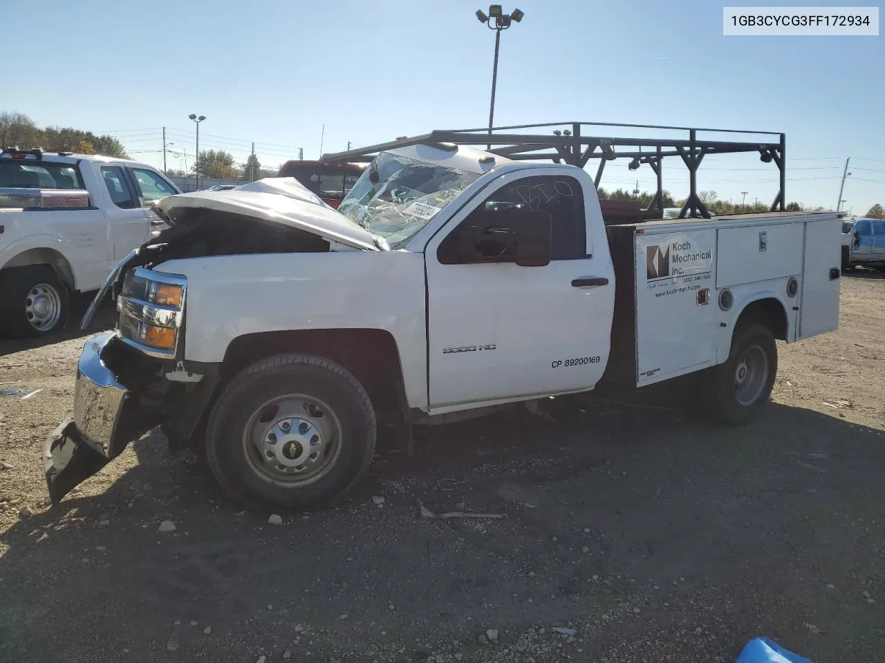 2015 Chevrolet Silverado C3500 VIN: 1GB3CYCG3FF172934 Lot: 77999234