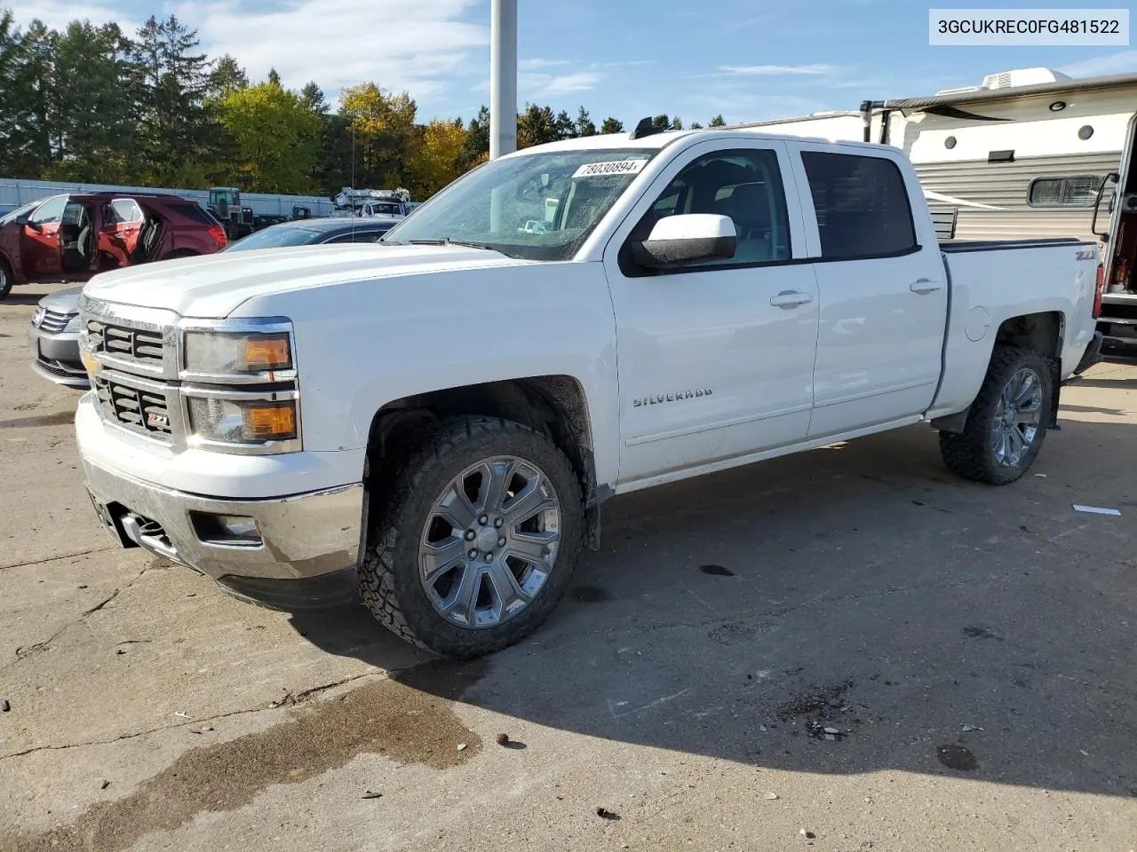 2015 Chevrolet Silverado K1500 Lt VIN: 3GCUKREC0FG481522 Lot: 78030894