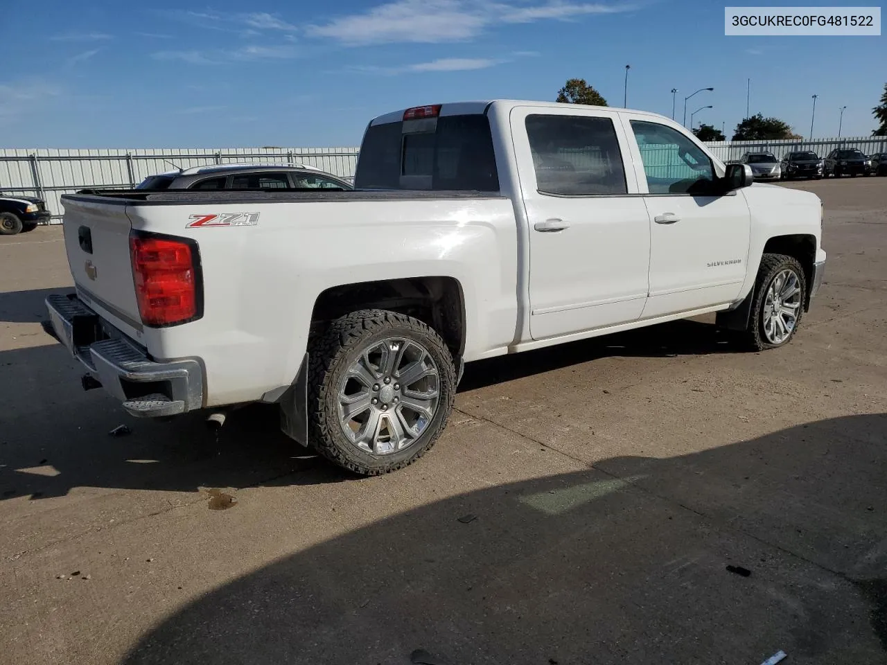 2015 Chevrolet Silverado K1500 Lt VIN: 3GCUKREC0FG481522 Lot: 78030894