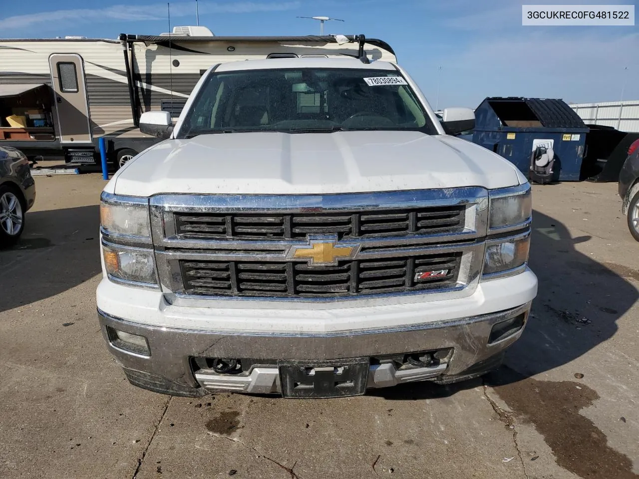 2015 Chevrolet Silverado K1500 Lt VIN: 3GCUKREC0FG481522 Lot: 78030894