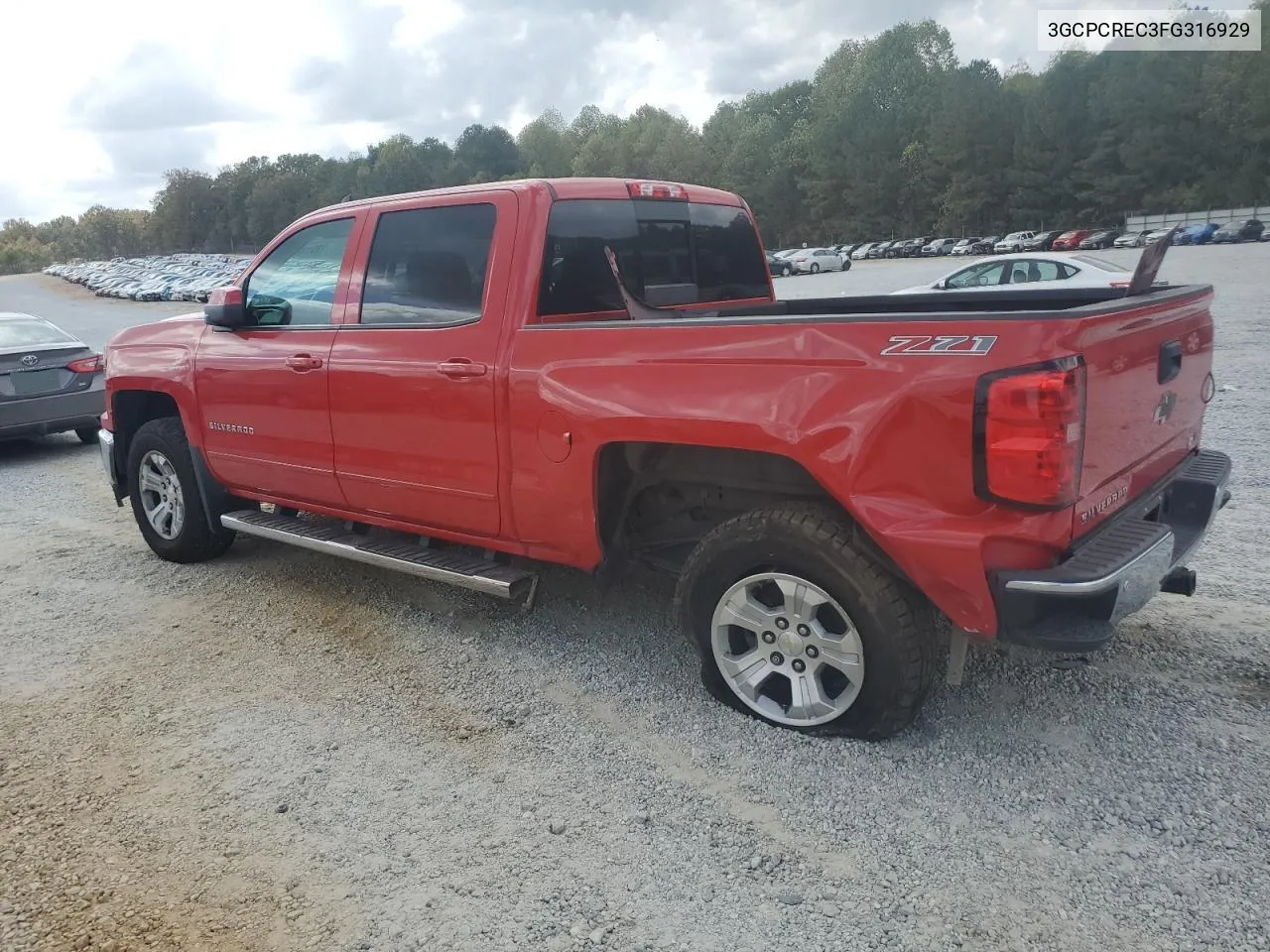 2015 Chevrolet Silverado C1500 Lt VIN: 3GCPCREC3FG316929 Lot: 78511924