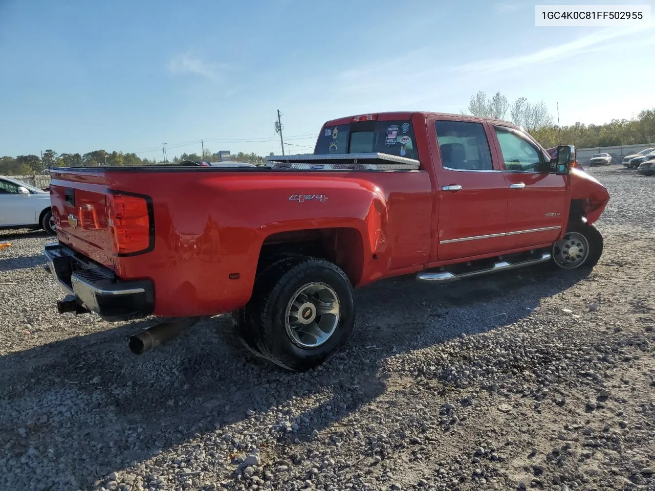 2015 Chevrolet Silverado K3500 Ltz VIN: 1GC4K0C81FF502955 Lot: 78685324