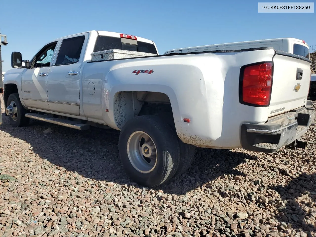 2015 Chevrolet Silverado K3500 Ltz VIN: 1GC4K0E81FF138260 Lot: 79938764