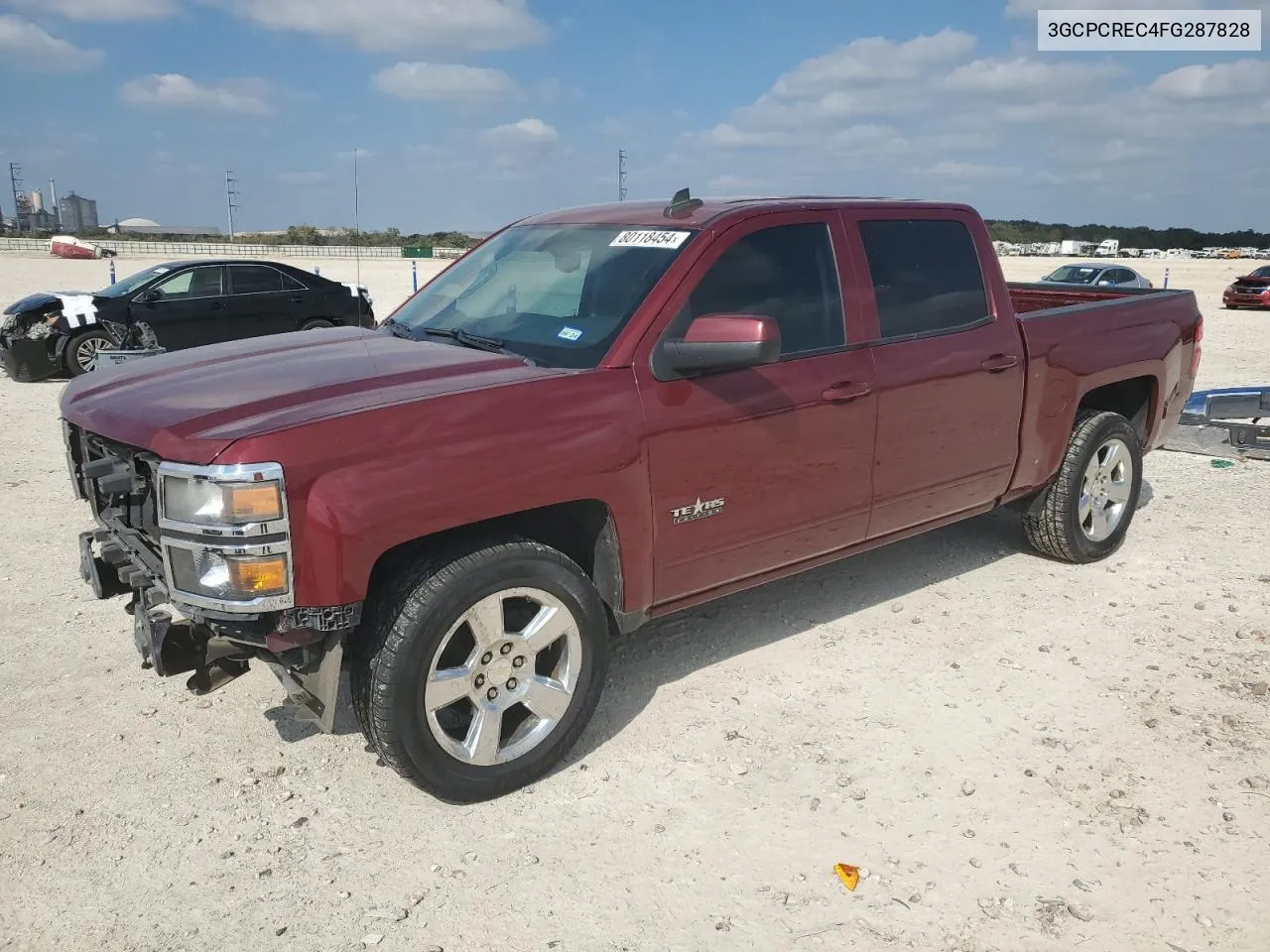 2015 Chevrolet Silverado C1500 Lt VIN: 3GCPCREC4FG287828 Lot: 80118454