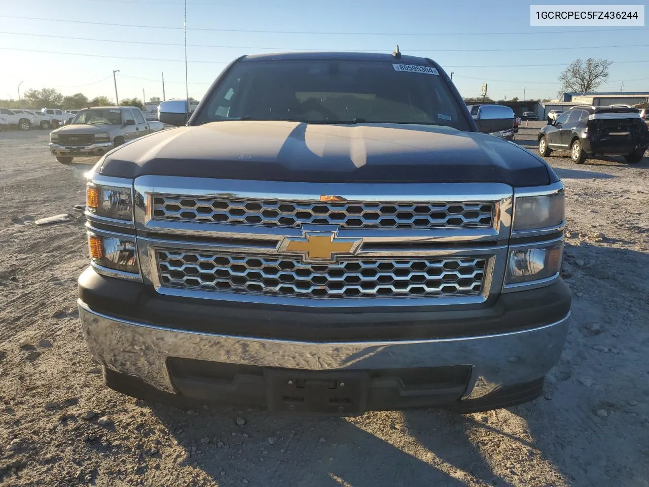 2015 Chevrolet Silverado C1500 VIN: 1GCRCPEC5FZ436244 Lot: 80595304