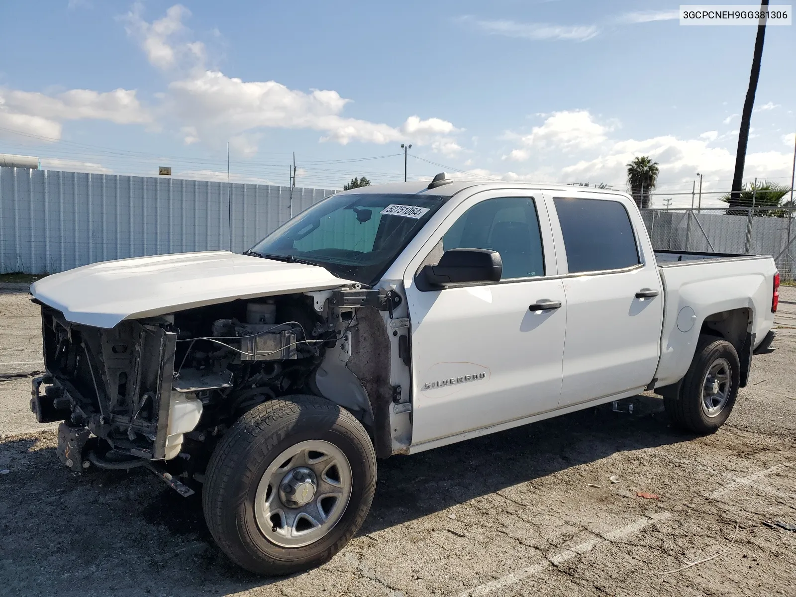 2016 Chevrolet Silverado C1500 VIN: 3GCPCNEH9GG381306 Lot: 52751064