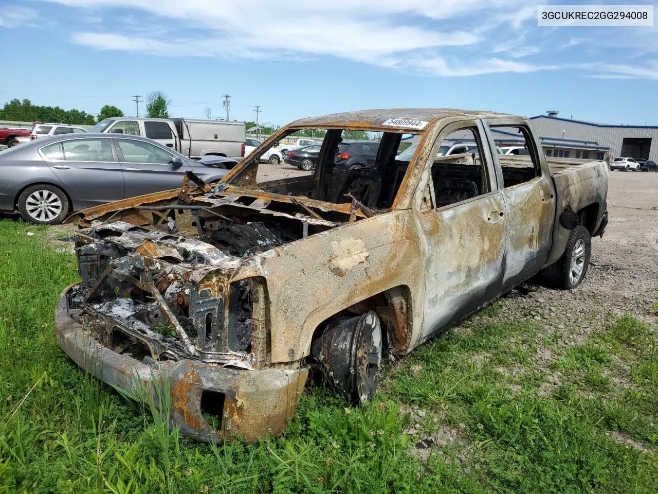 3GCUKREC2GG294008 2016 Chevrolet Silverado K1500 Lt