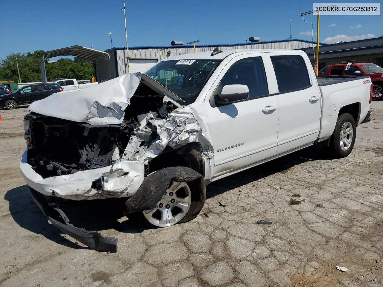 2016 Chevrolet Silverado K1500 Lt VIN: 3GCUKREC7GG253812 Lot: 57409974