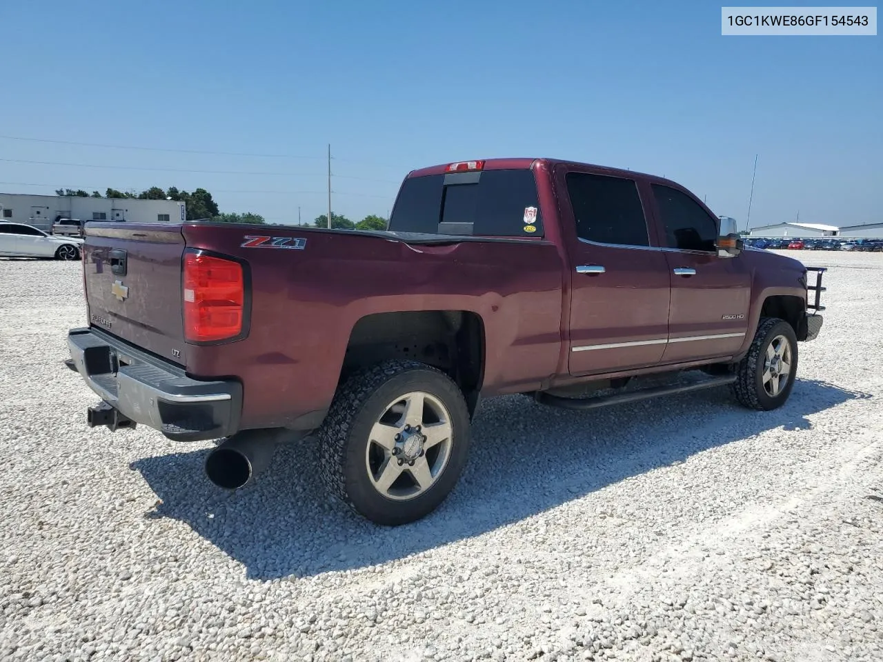 2016 Chevrolet Silverado K2500 Heavy Duty Ltz VIN: 1GC1KWE86GF154543 Lot: 58156014