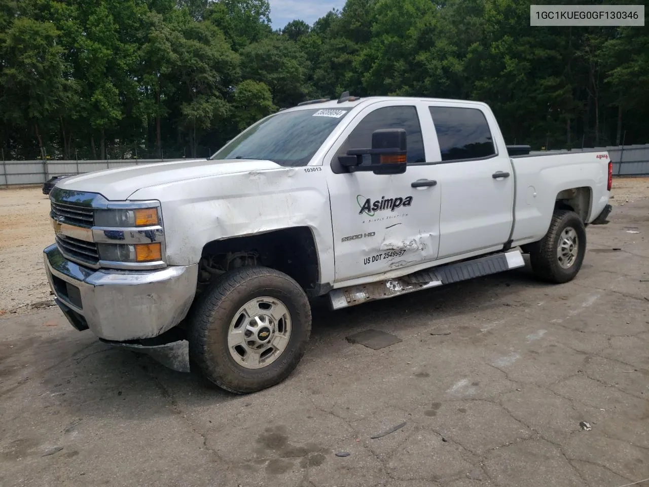 2016 Chevrolet Silverado K2500 Heavy Duty VIN: 1GC1KUEG0GF130346 Lot: 59289094