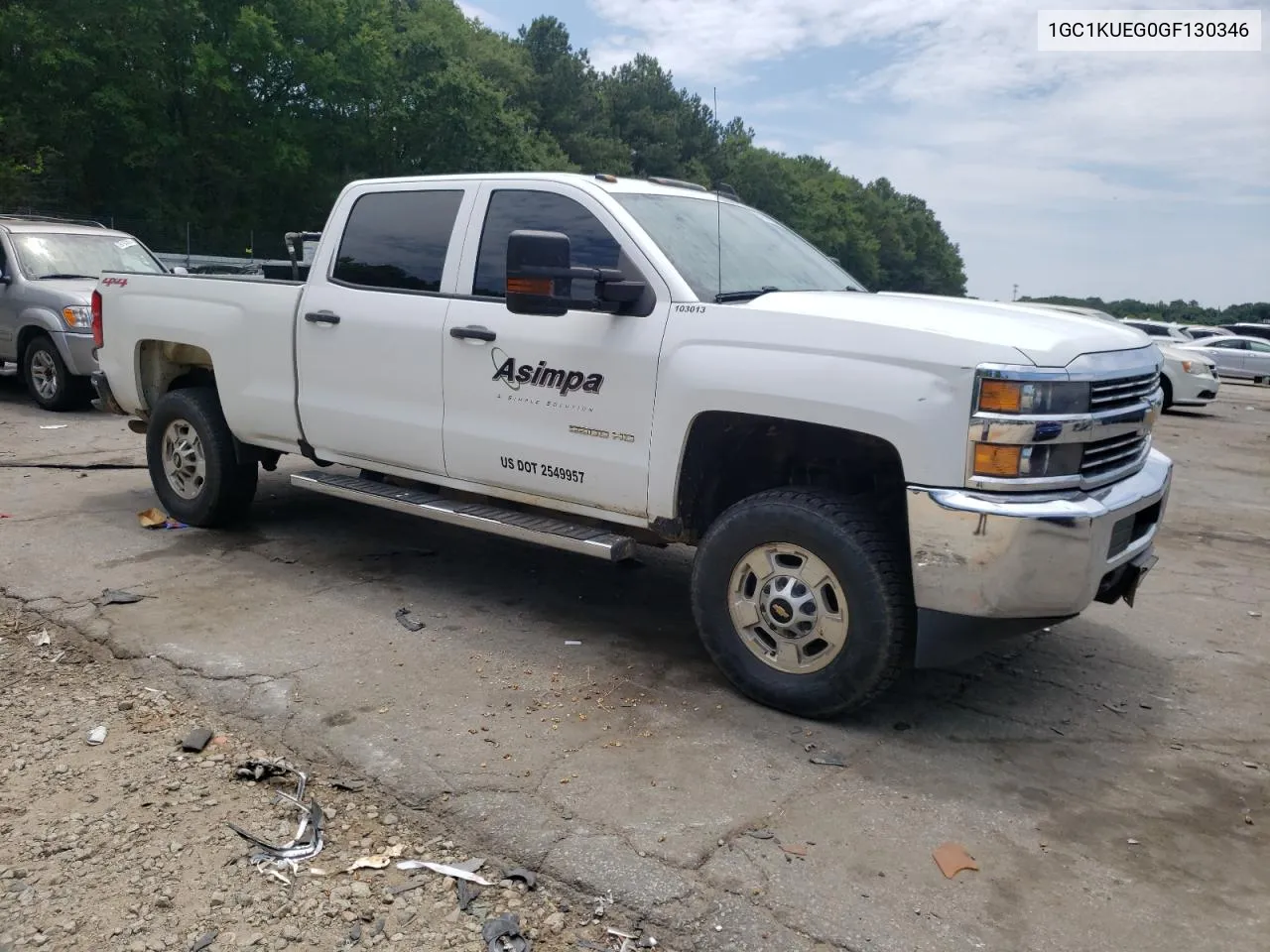 2016 Chevrolet Silverado K2500 Heavy Duty VIN: 1GC1KUEG0GF130346 Lot: 59289094