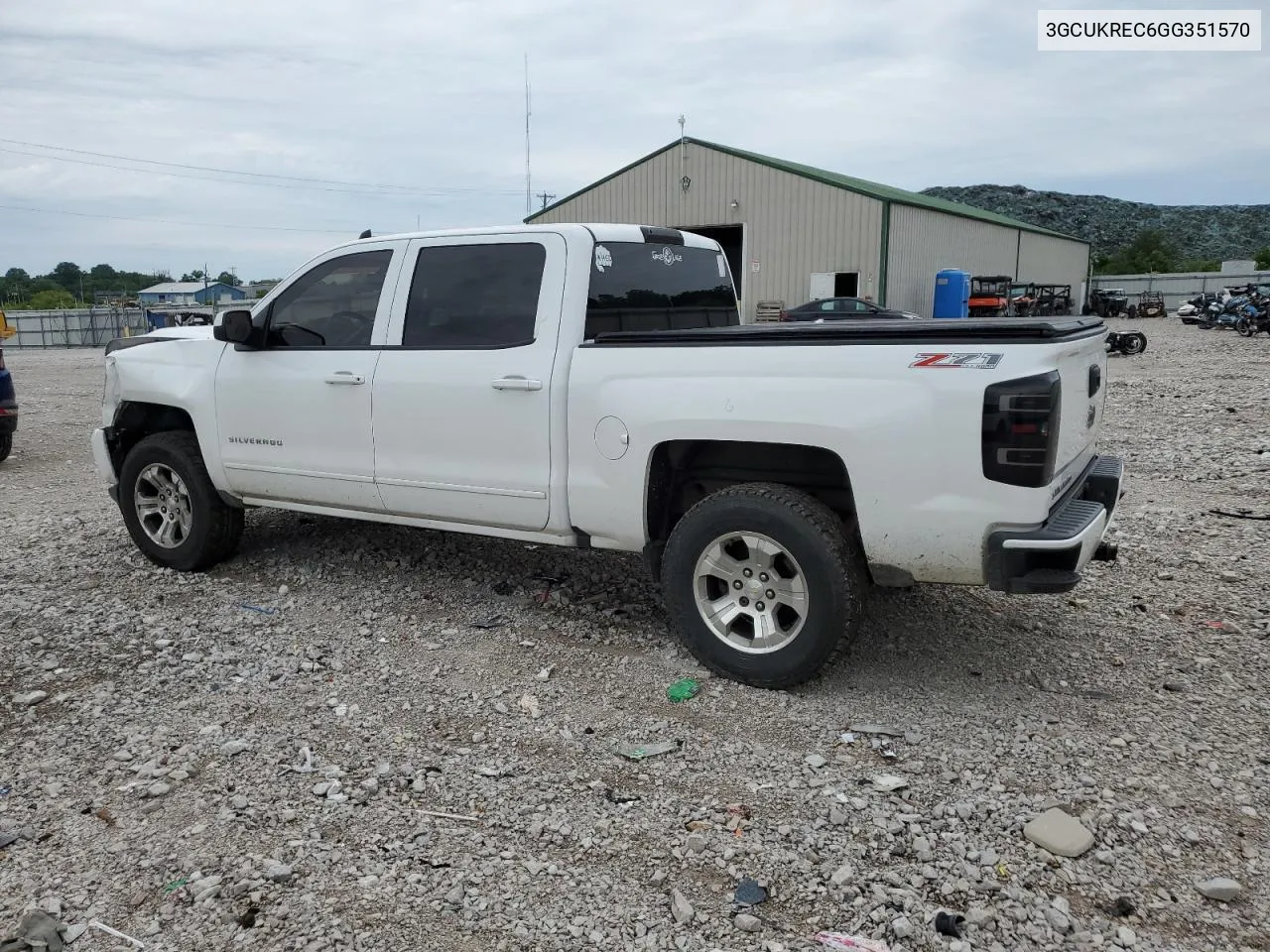 2016 Chevrolet Silverado K1500 Lt VIN: 3GCUKREC6GG351570 Lot: 60317284