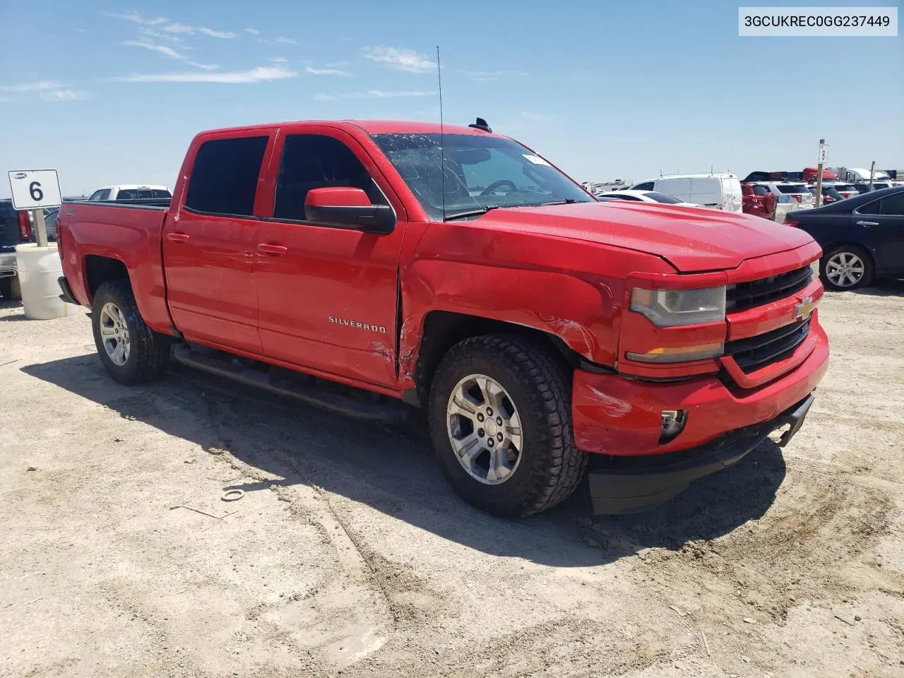 2016 Chevrolet Silverado K1500 Lt VIN: 3GCUKREC0GG237449 Lot: 60419214