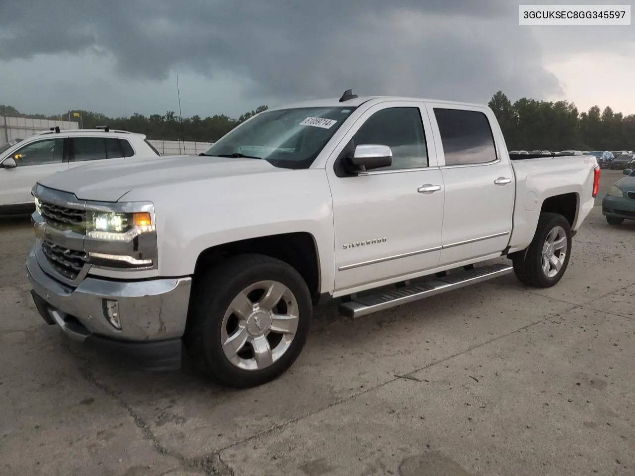 2016 Chevrolet Silverado K1500 Ltz VIN: 3GCUKSEC8GG345597 Lot: 61059714