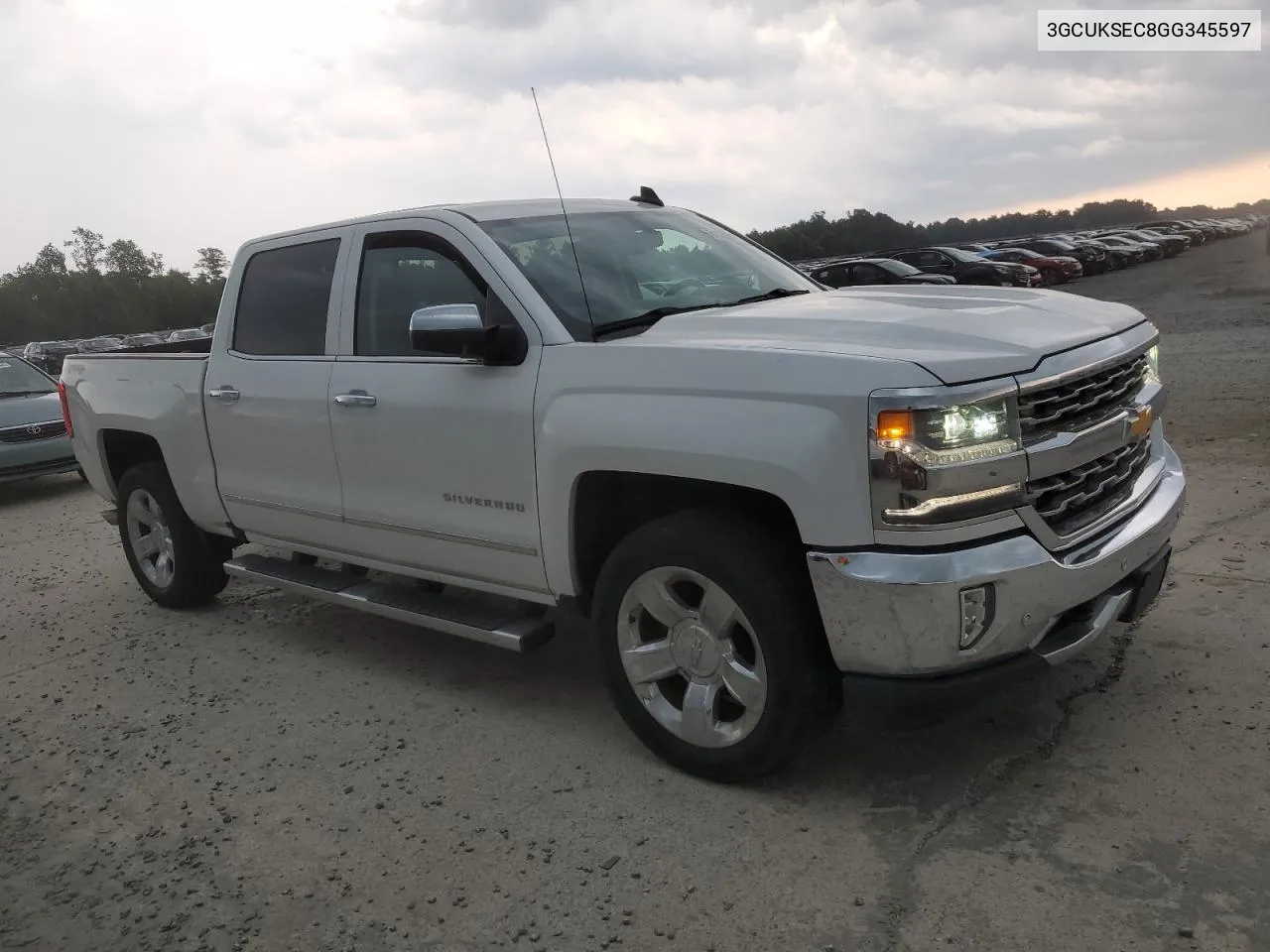 2016 Chevrolet Silverado K1500 Ltz VIN: 3GCUKSEC8GG345597 Lot: 61059714