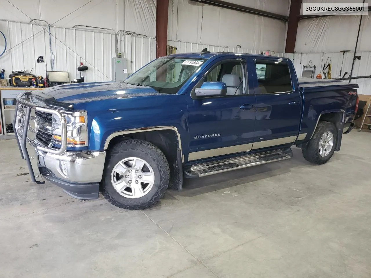 2016 Chevrolet Silverado K1500 Lt VIN: 3GCUKREC8GG368001 Lot: 61194664