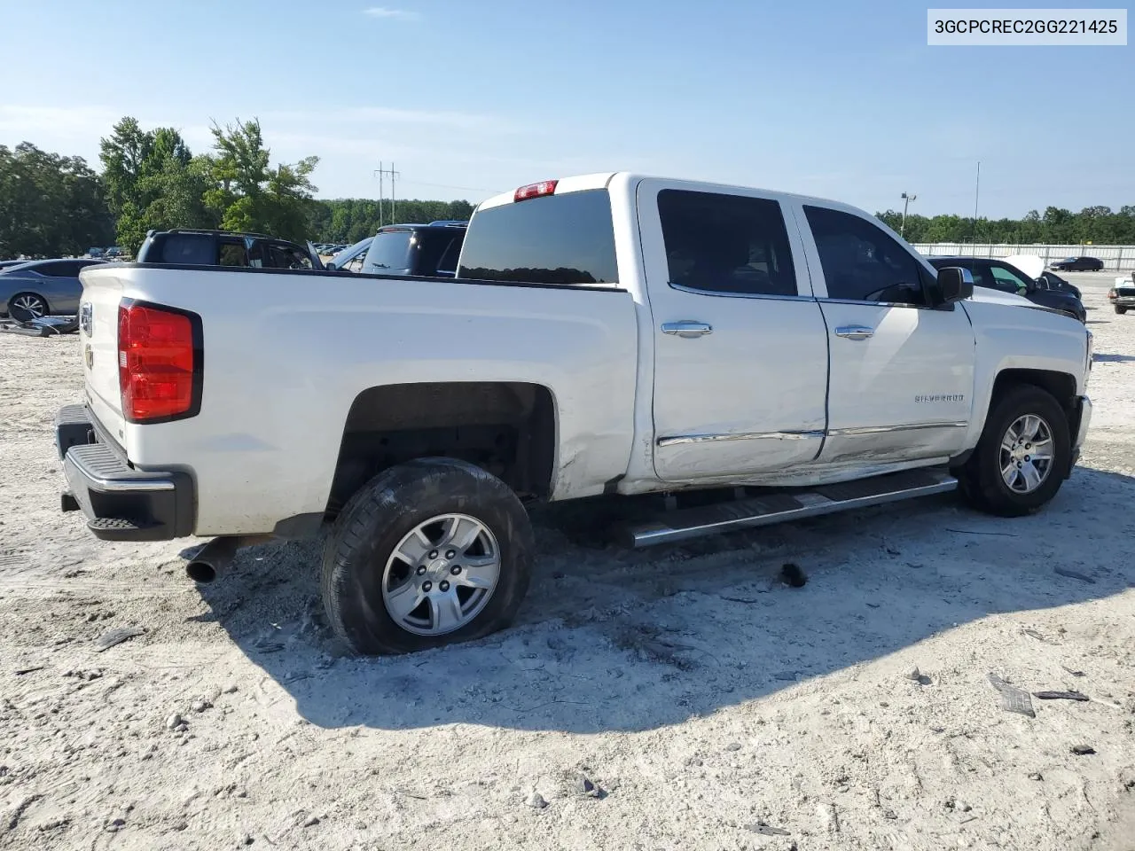 2016 Chevrolet Silverado C1500 Lt VIN: 3GCPCREC2GG221425 Lot: 61798344