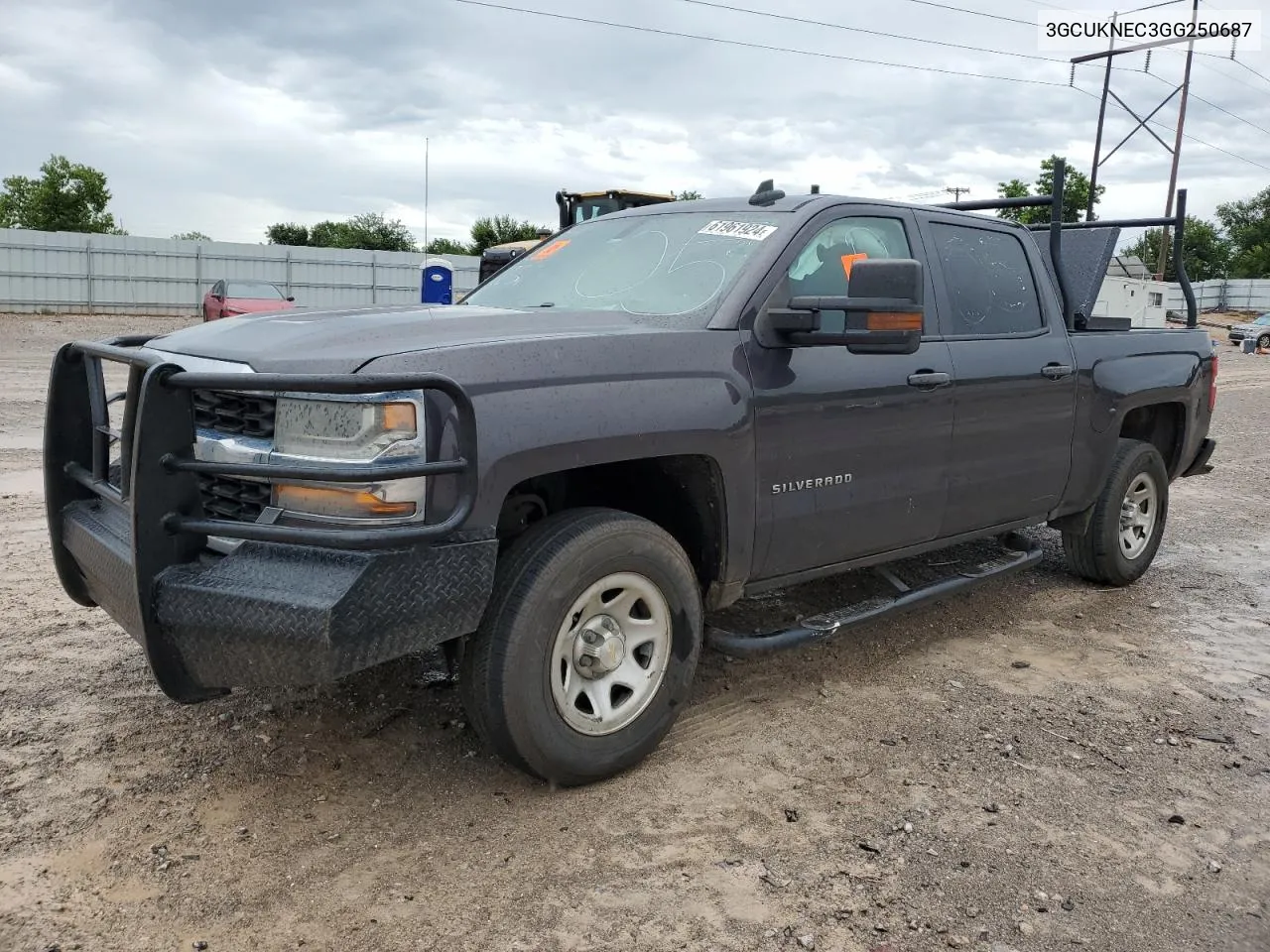 2016 Chevrolet Silverado K1500 VIN: 3GCUKNEC3GG250687 Lot: 61961924