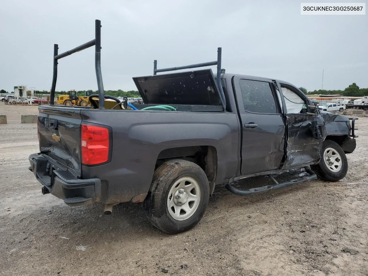 2016 Chevrolet Silverado K1500 VIN: 3GCUKNEC3GG250687 Lot: 61961924