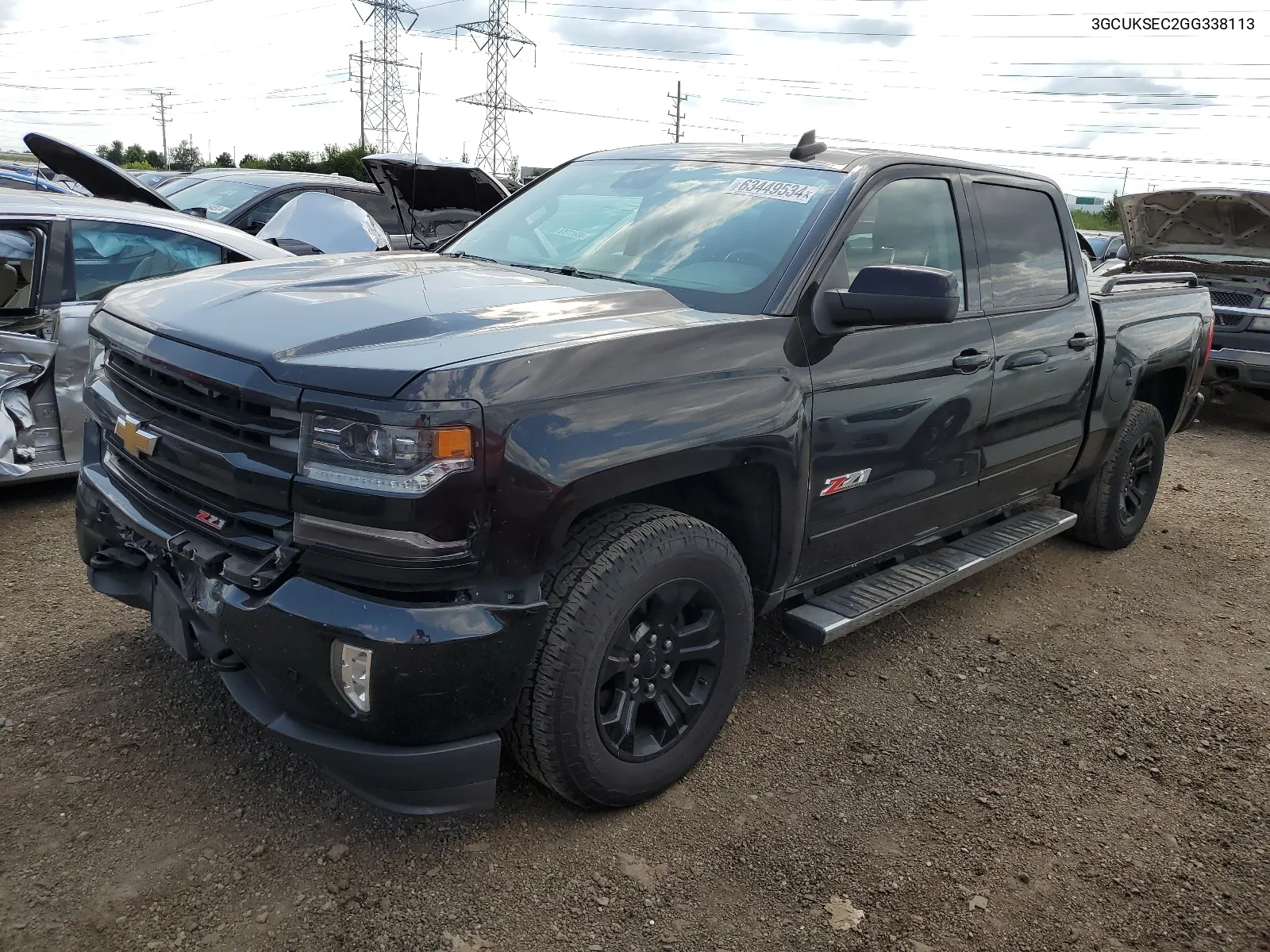 2016 Chevrolet Silverado K1500 Ltz VIN: 3GCUKSEC2GG338113 Lot: 63449534