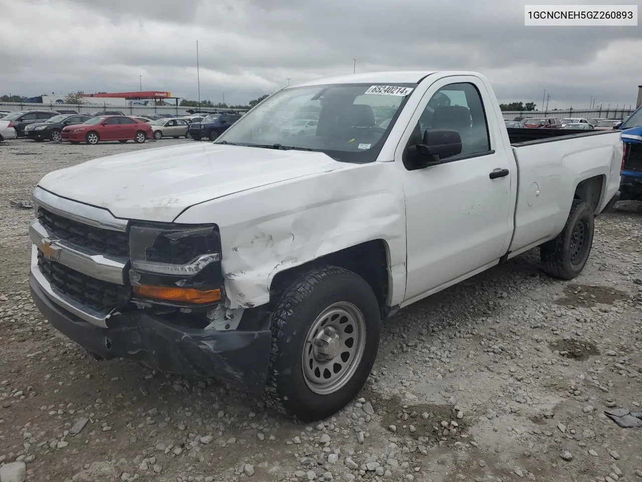 2016 Chevrolet Silverado C1500 VIN: 1GCNCNEH5GZ260893 Lot: 65240214