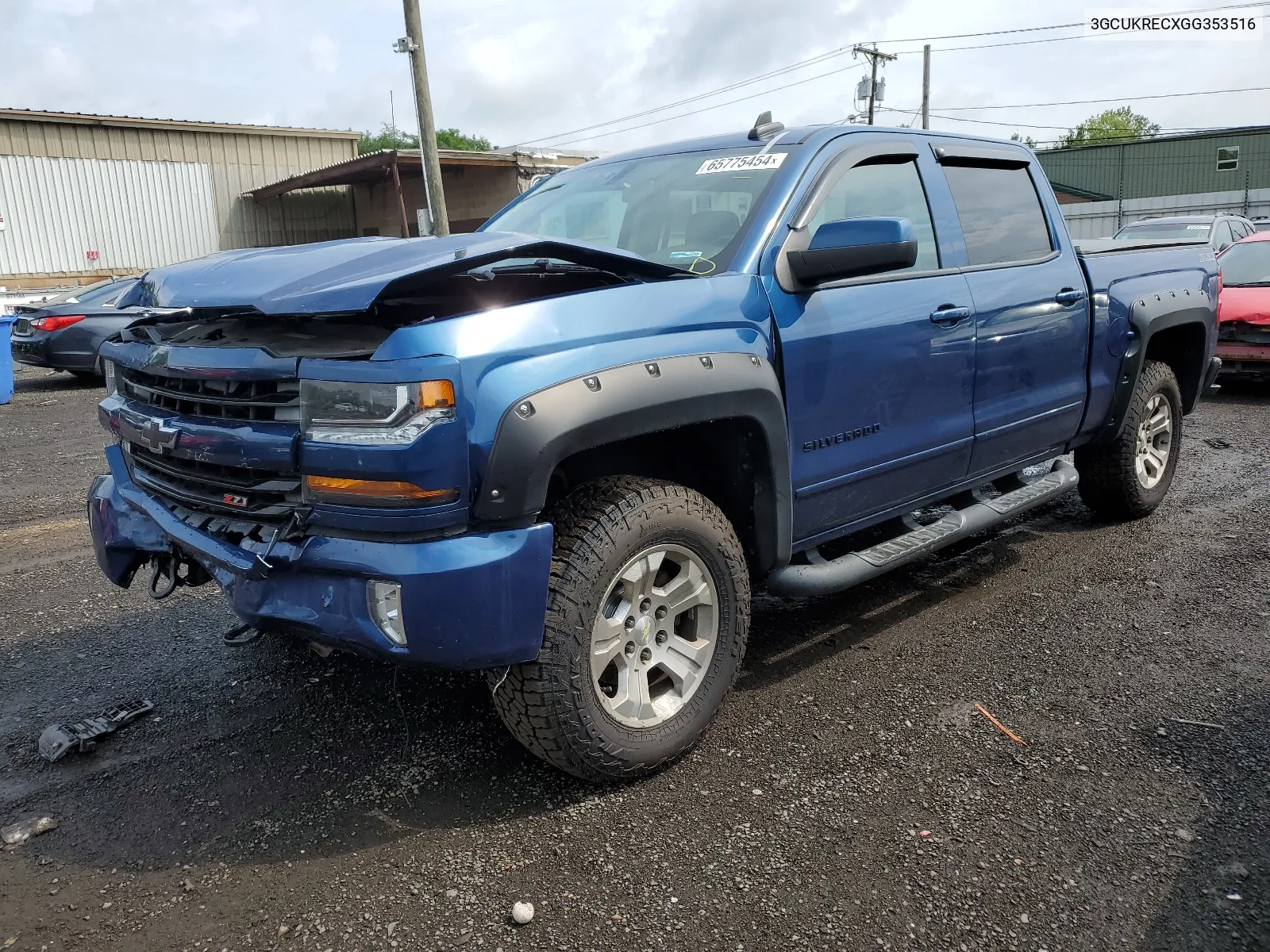 2016 Chevrolet Silverado K1500 Lt VIN: 3GCUKRECXGG353516 Lot: 65775454