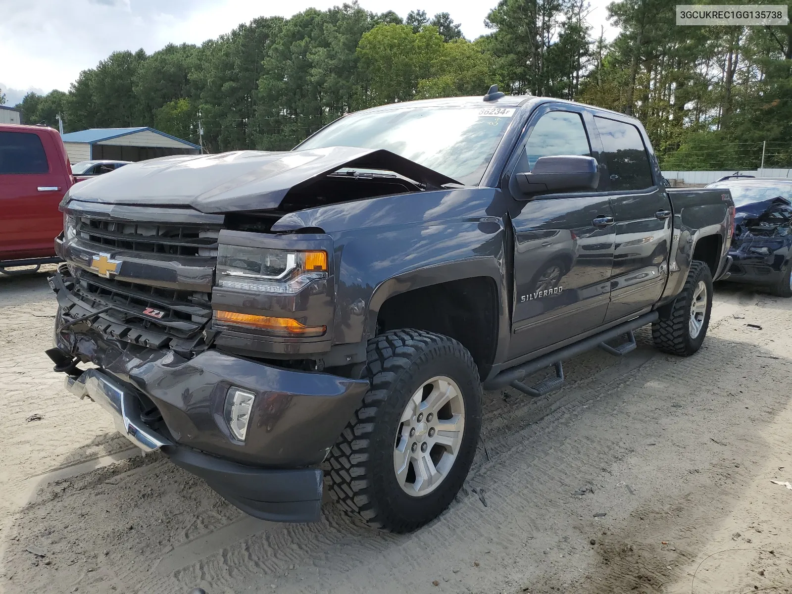 2016 Chevrolet Silverado K1500 Lt VIN: 3GCUKREC1GG135738 Lot: 66786234