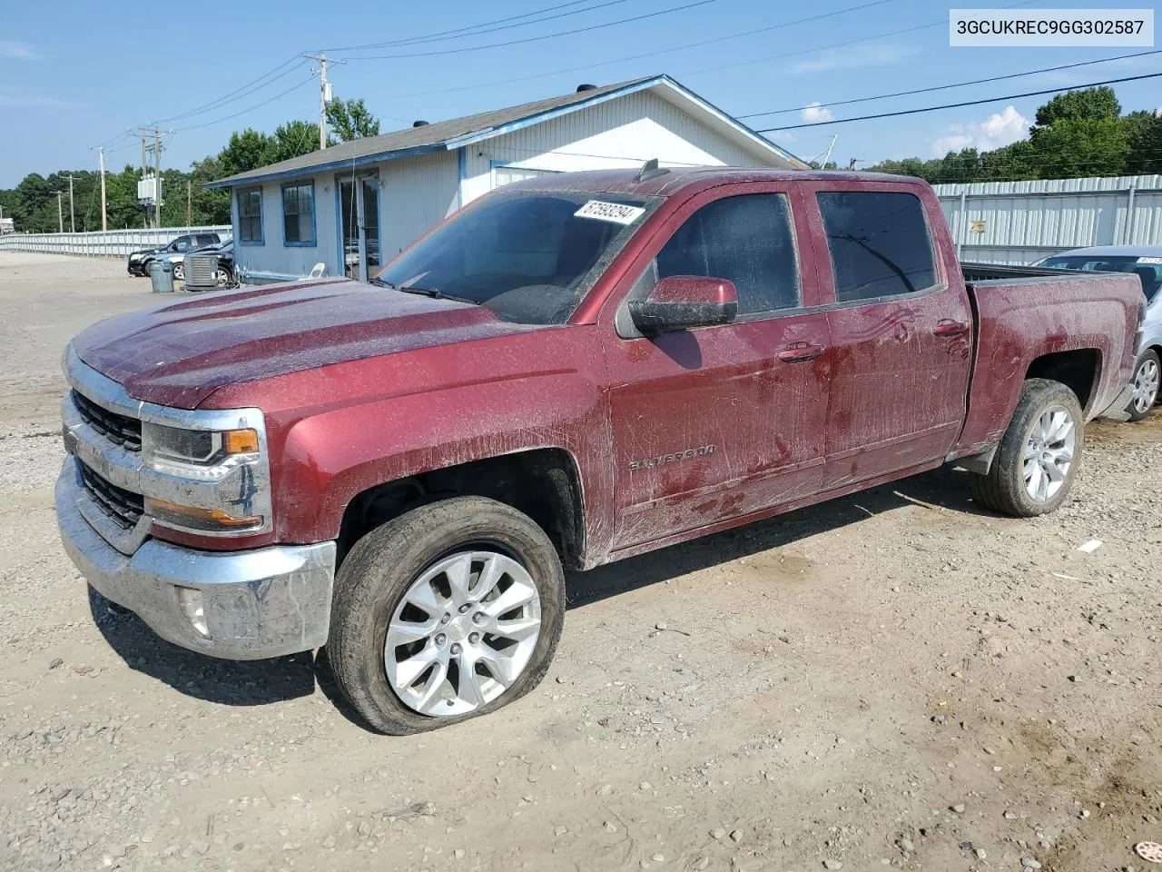 2016 Chevrolet Silverado K1500 Lt VIN: 3GCUKREC9GG302587 Lot: 67593294