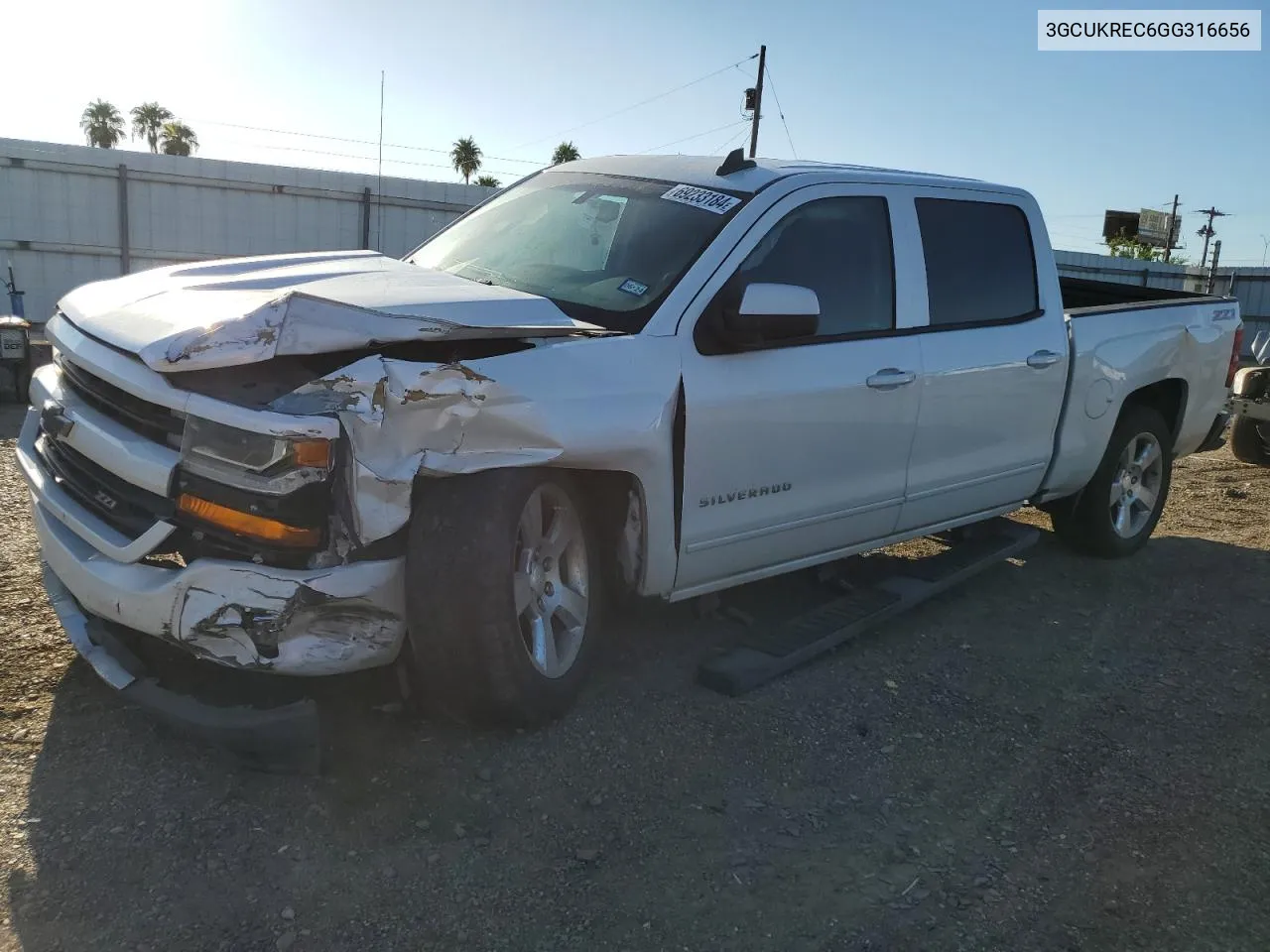 3GCUKREC6GG316656 2016 Chevrolet Silverado K1500 Lt