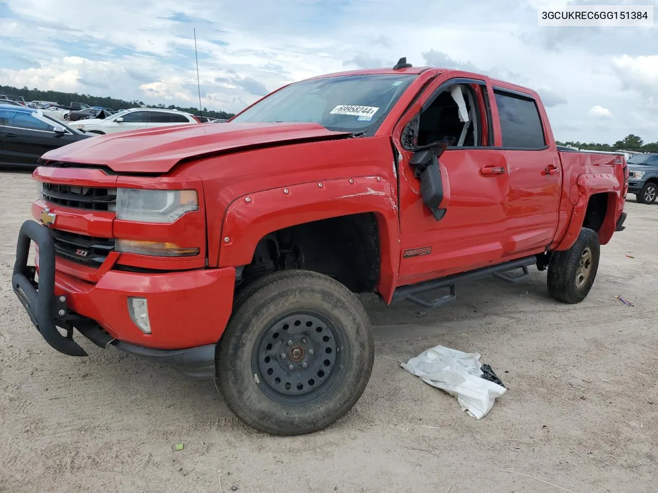 2016 Chevrolet Silverado K1500 Lt VIN: 3GCUKREC6GG151384 Lot: 69958244