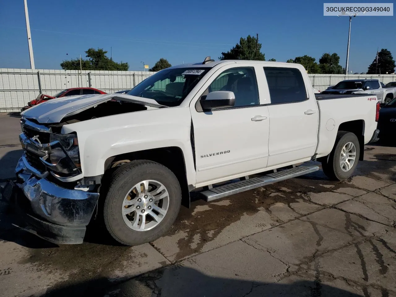 2016 Chevrolet Silverado K1500 Lt VIN: 3GCUKREC0GG349040 Lot: 70051294