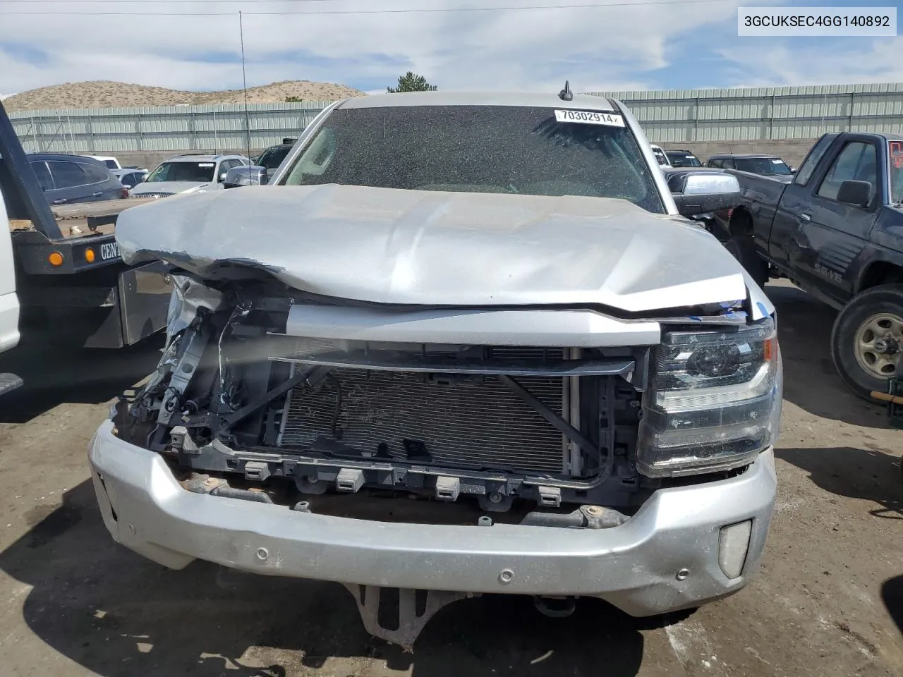 2016 Chevrolet Silverado K1500 Ltz VIN: 3GCUKSEC4GG140892 Lot: 70302914