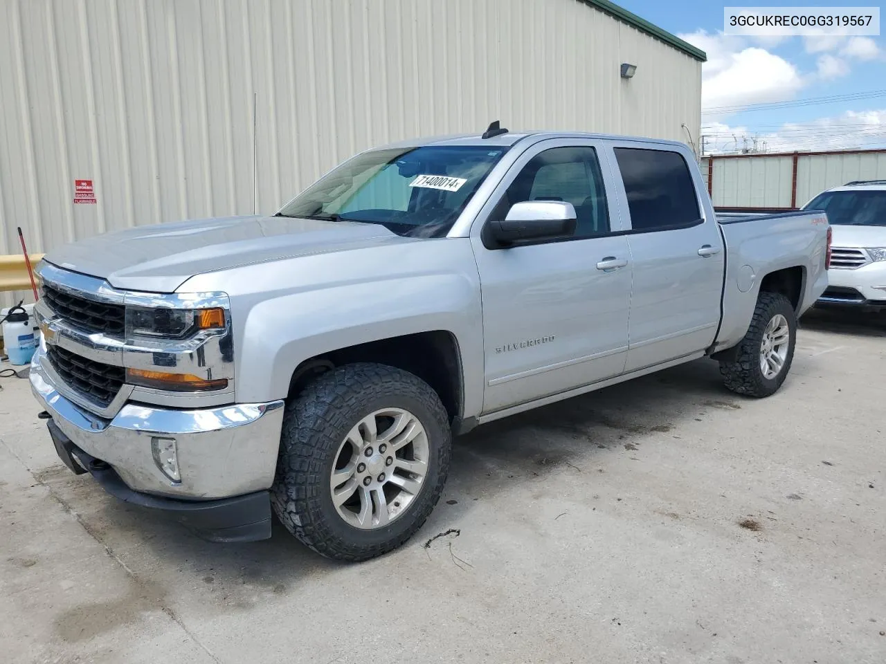 2016 Chevrolet Silverado K1500 Lt VIN: 3GCUKREC0GG319567 Lot: 71400014