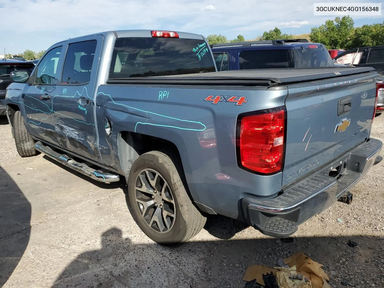 2016 Chevrolet Silverado K1500 VIN: 3GCUKNEC4GG156348 Lot: 71549344