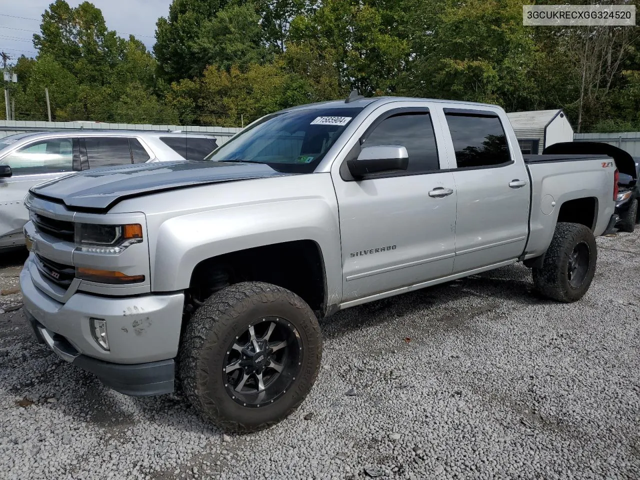 2016 Chevrolet Silverado K1500 Lt VIN: 3GCUKRECXGG324520 Lot: 71585904