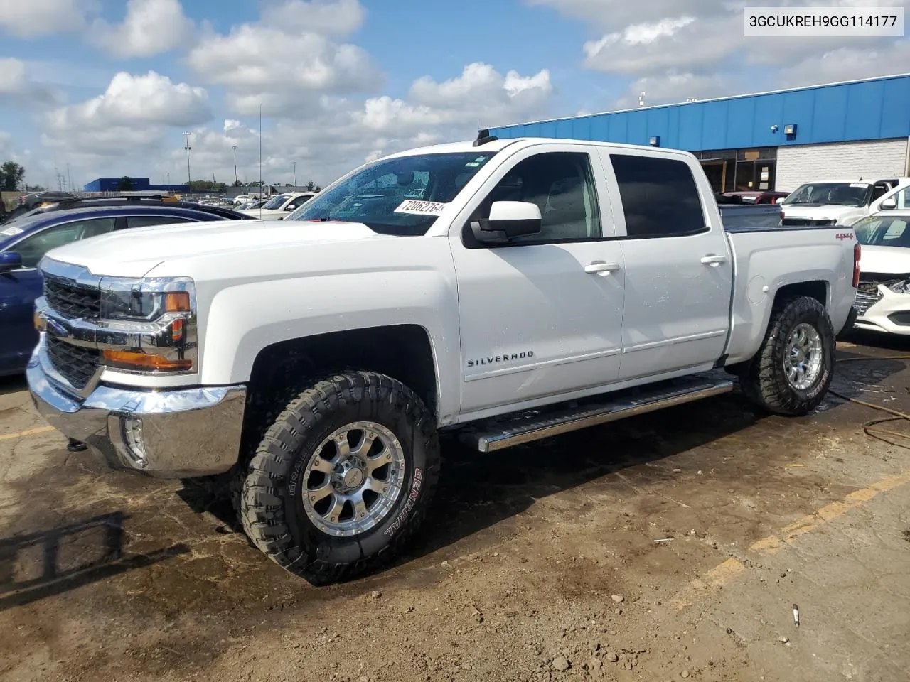 2016 Chevrolet Silverado K1500 Lt VIN: 3GCUKREH9GG114177 Lot: 72062764