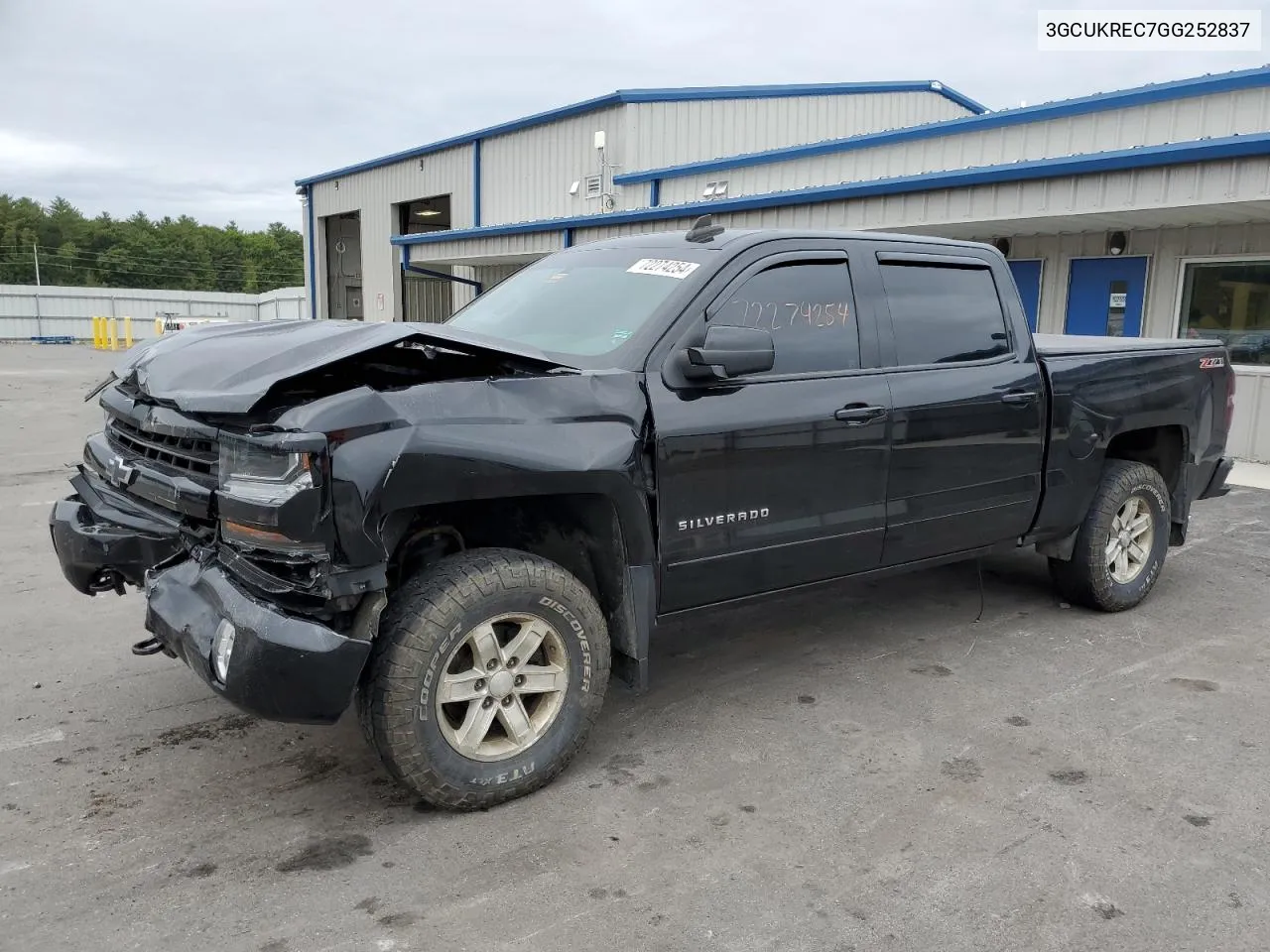 2016 Chevrolet Silverado K1500 Lt VIN: 3GCUKREC7GG252837 Lot: 72274254