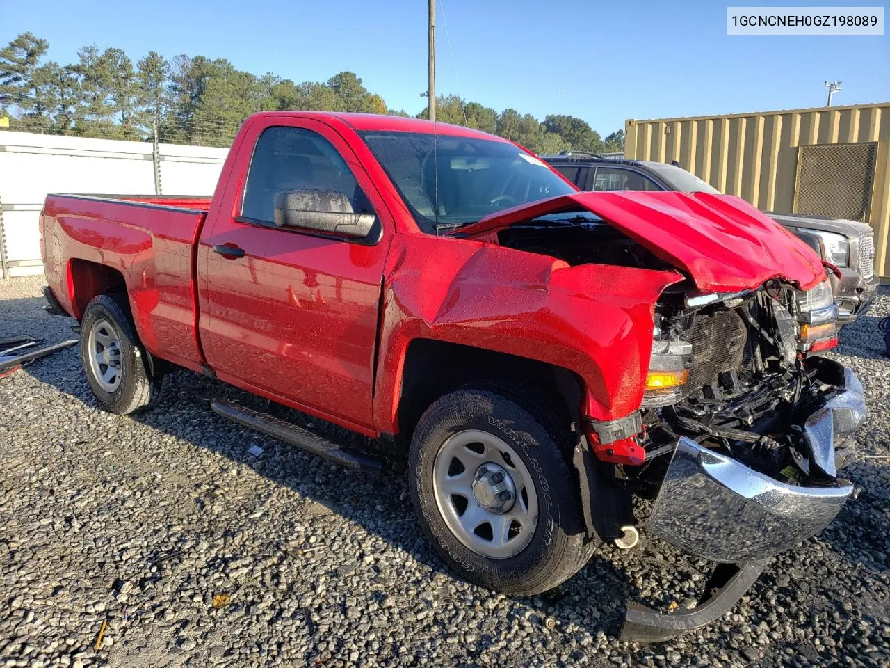 2016 Chevrolet Silverado C1500 VIN: 1GCNCNEH0GZ198089 Lot: 72380504