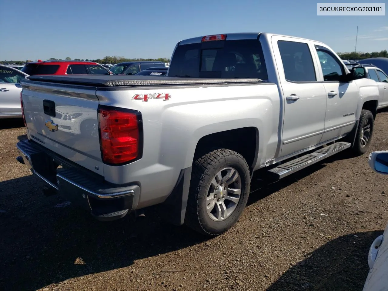 2016 Chevrolet Silverado K1500 Lt VIN: 3GCUKRECXGG203101 Lot: 72429834