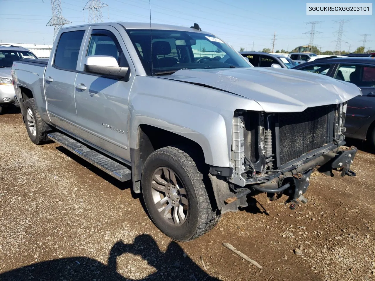 2016 Chevrolet Silverado K1500 Lt VIN: 3GCUKRECXGG203101 Lot: 72429834