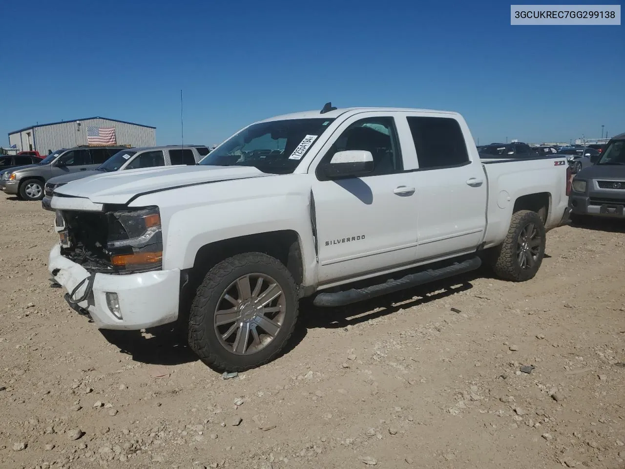 2016 Chevrolet Silverado K1500 Lt VIN: 3GCUKREC7GG299138 Lot: 72554194