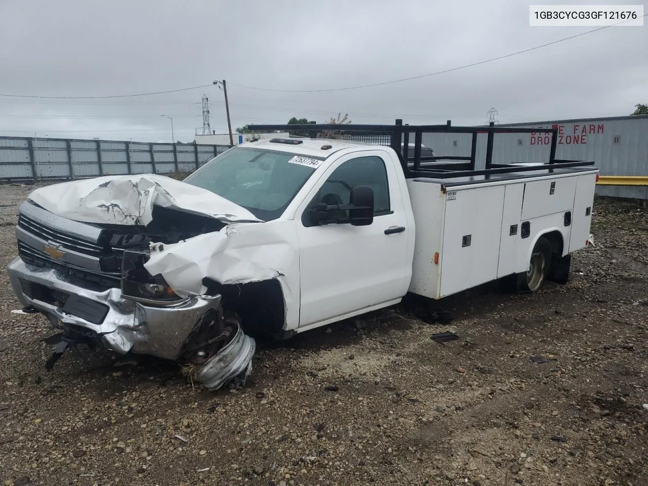 1GB3CYCG3GF121676 2016 Chevrolet Silverado C3500