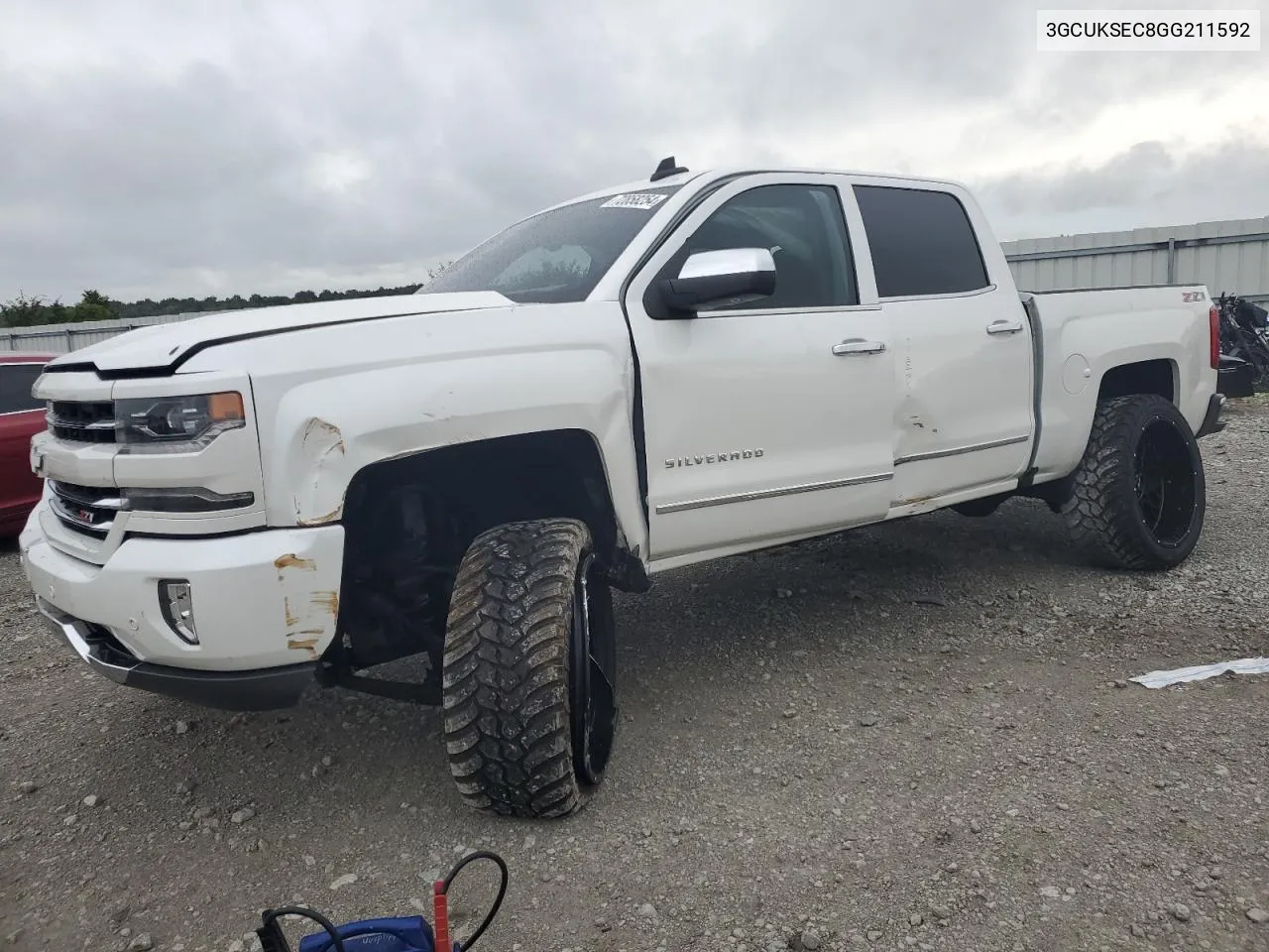 2016 Chevrolet Silverado K1500 Ltz VIN: 3GCUKSEC8GG211592 Lot: 72858254